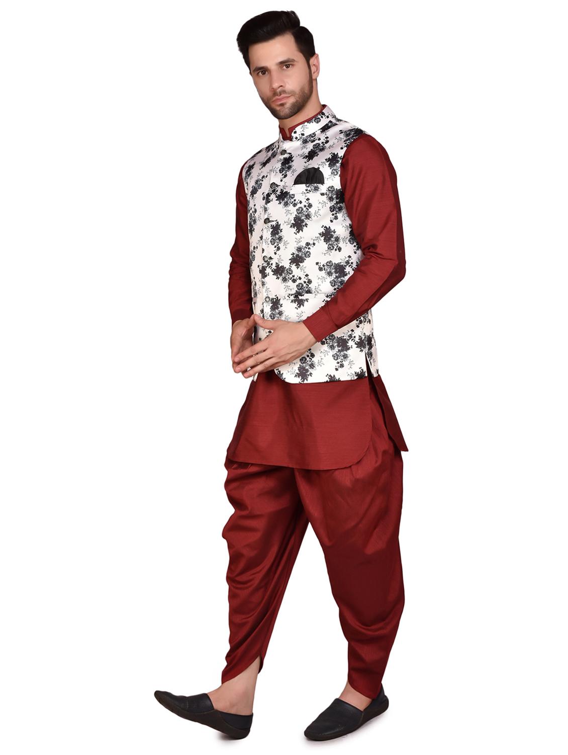 mens dhoti kurta ethnic wear set - 21340642 - Standard Image - 1