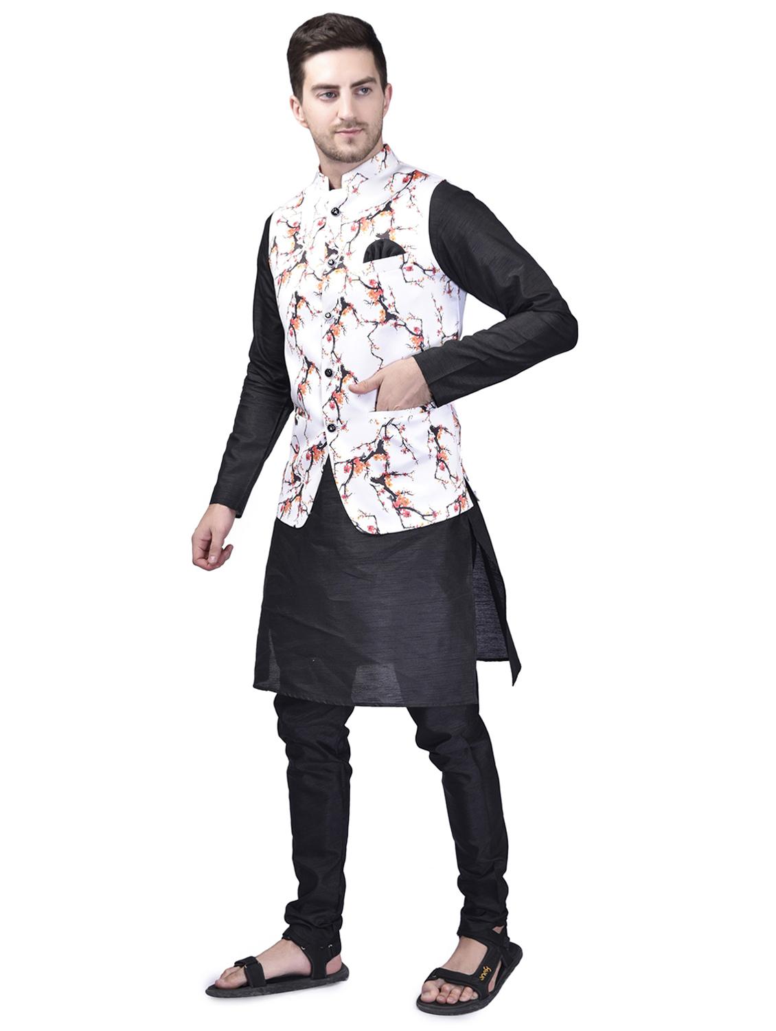 mens kurta pyjama ethnic wear set with nehru jacket - 21340706 -  Standard Image - 1