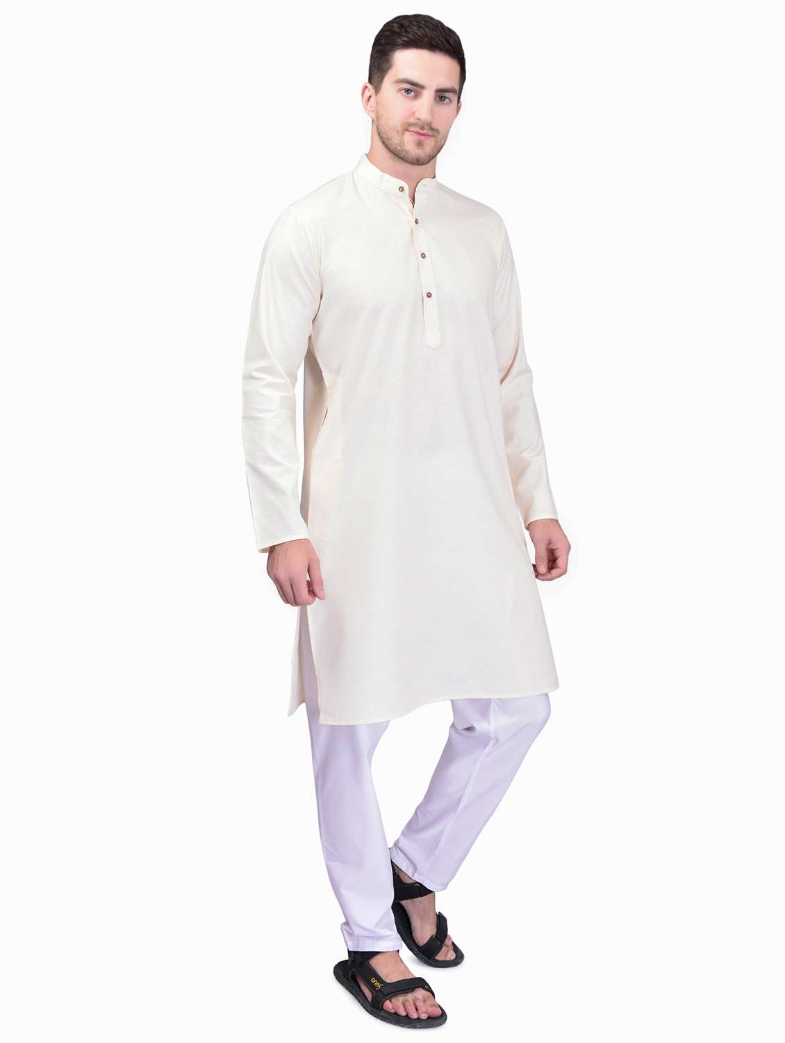 men solid kurta pyjama ethnic wear set - 21340767 -  Standard Image - 1