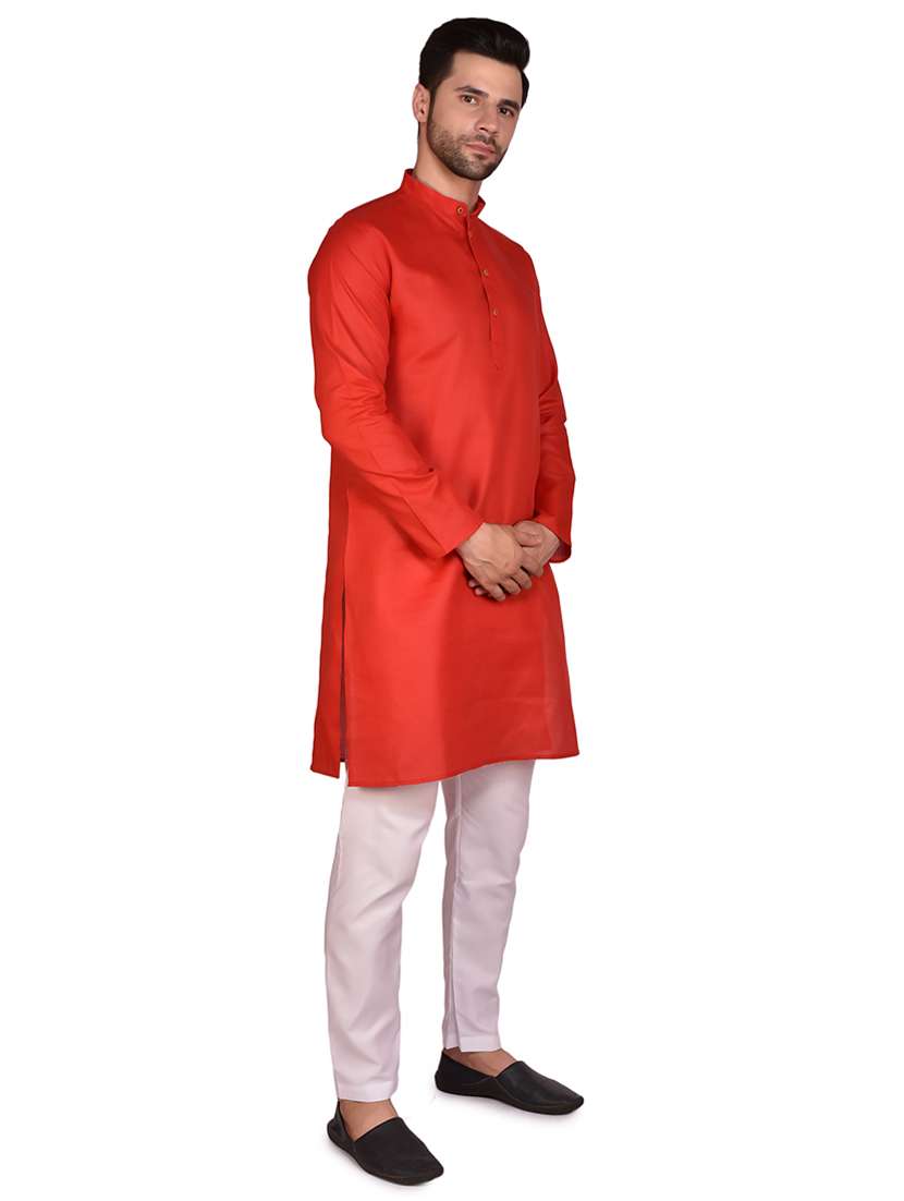 men solid kurta pyjama ethnic wear set - 21340771 - Standard Image - 1