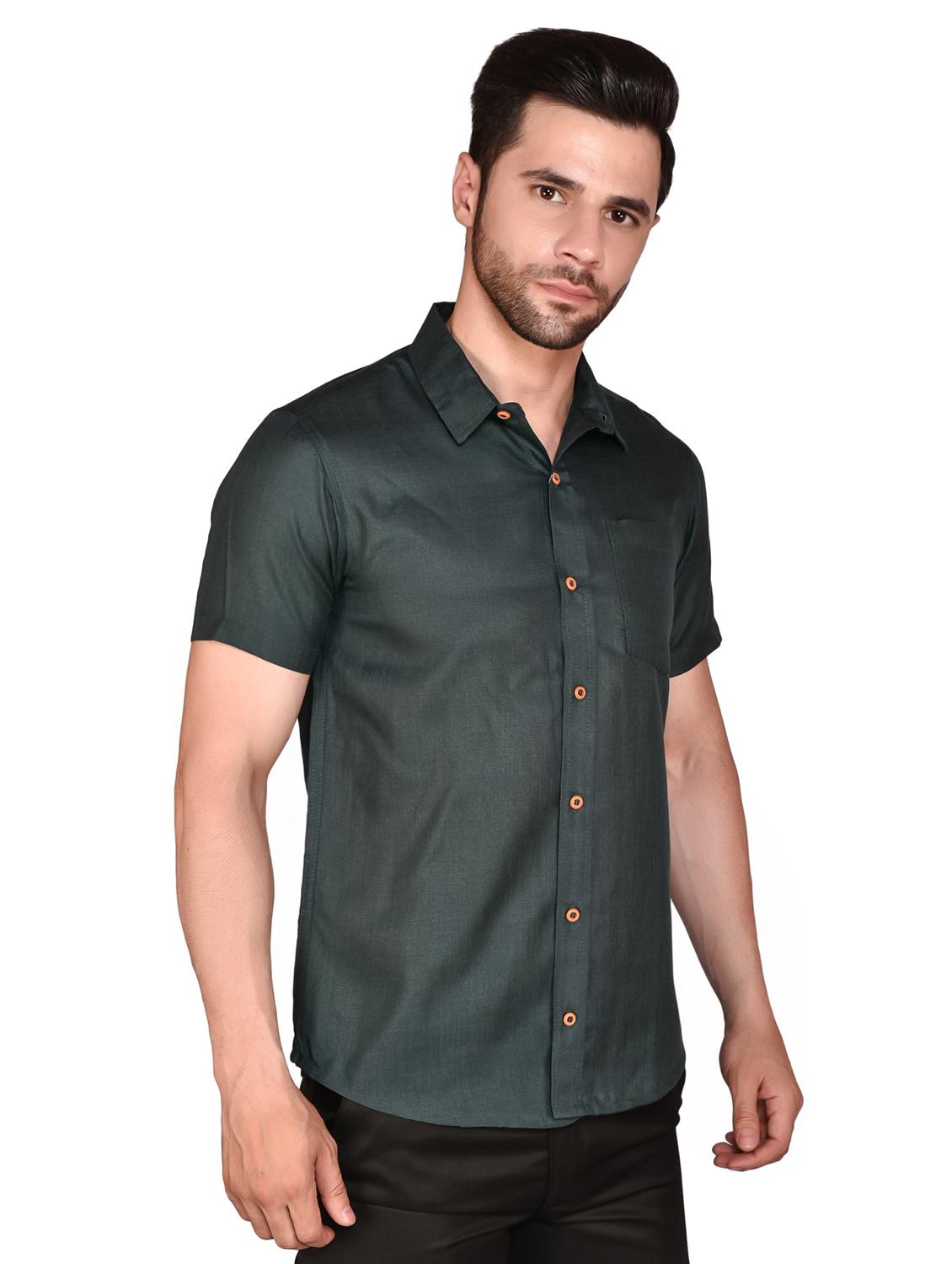 men solid casual shirt - 21340800 -  Standard Image - 1
