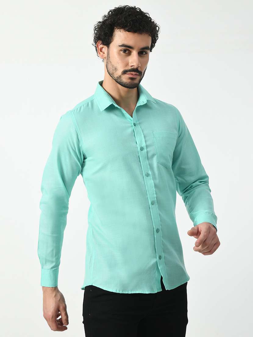 men solid cotton casual shirt - 21340810 - Zoom Image - 0