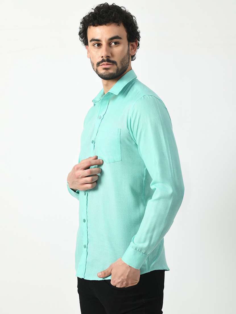 men solid cotton casual shirt - 21340810 - Standard Image - 1