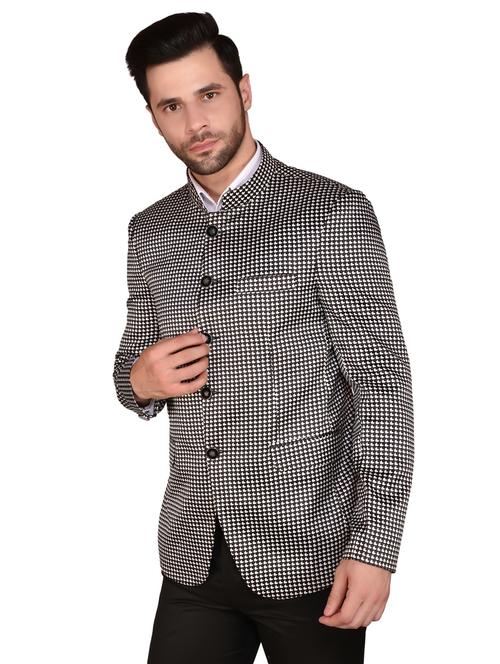 men checks single breasted casual blazer - 21340835 -  Standard Image - 0
