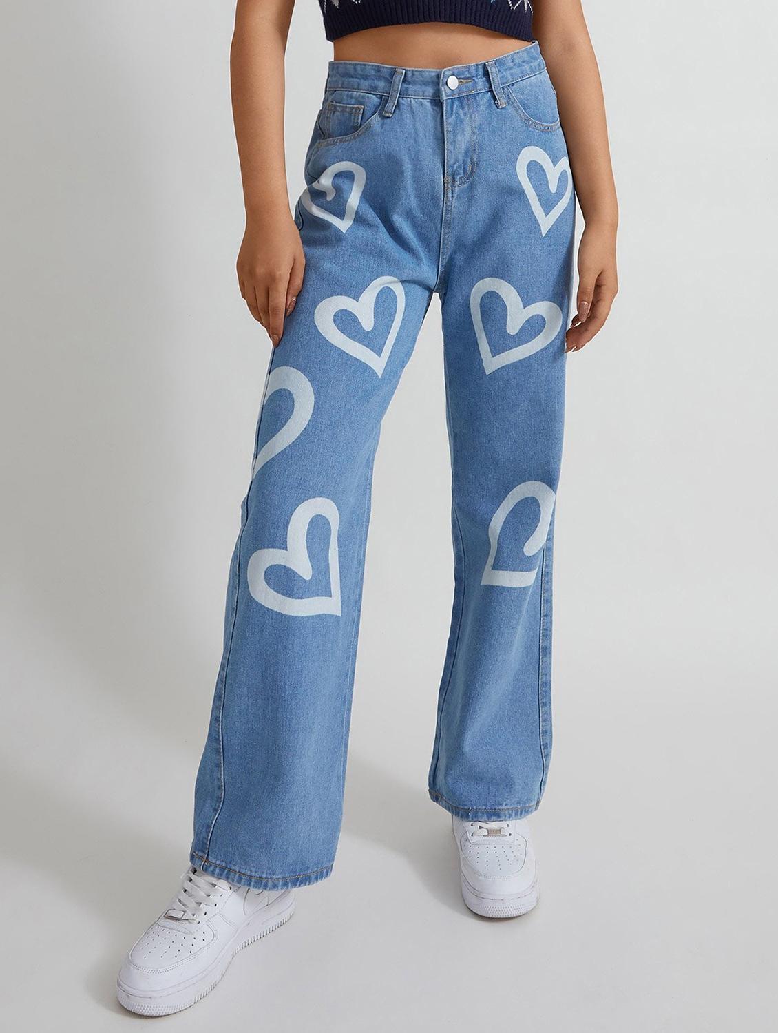 women light blue denim jeans - 21340895 - Standard Image - 1