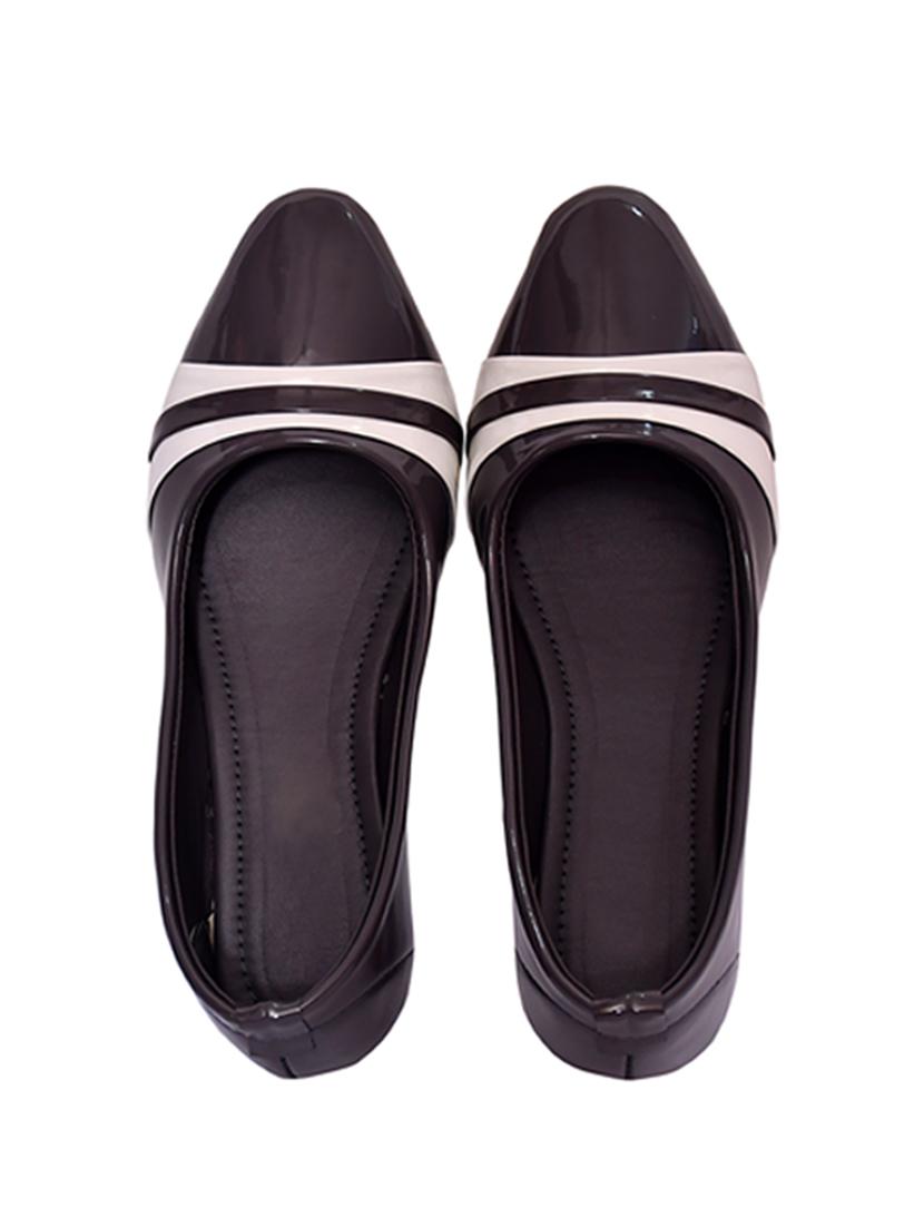 grey leatherette slip on ballerina - 21340951 - Standard Image - 4