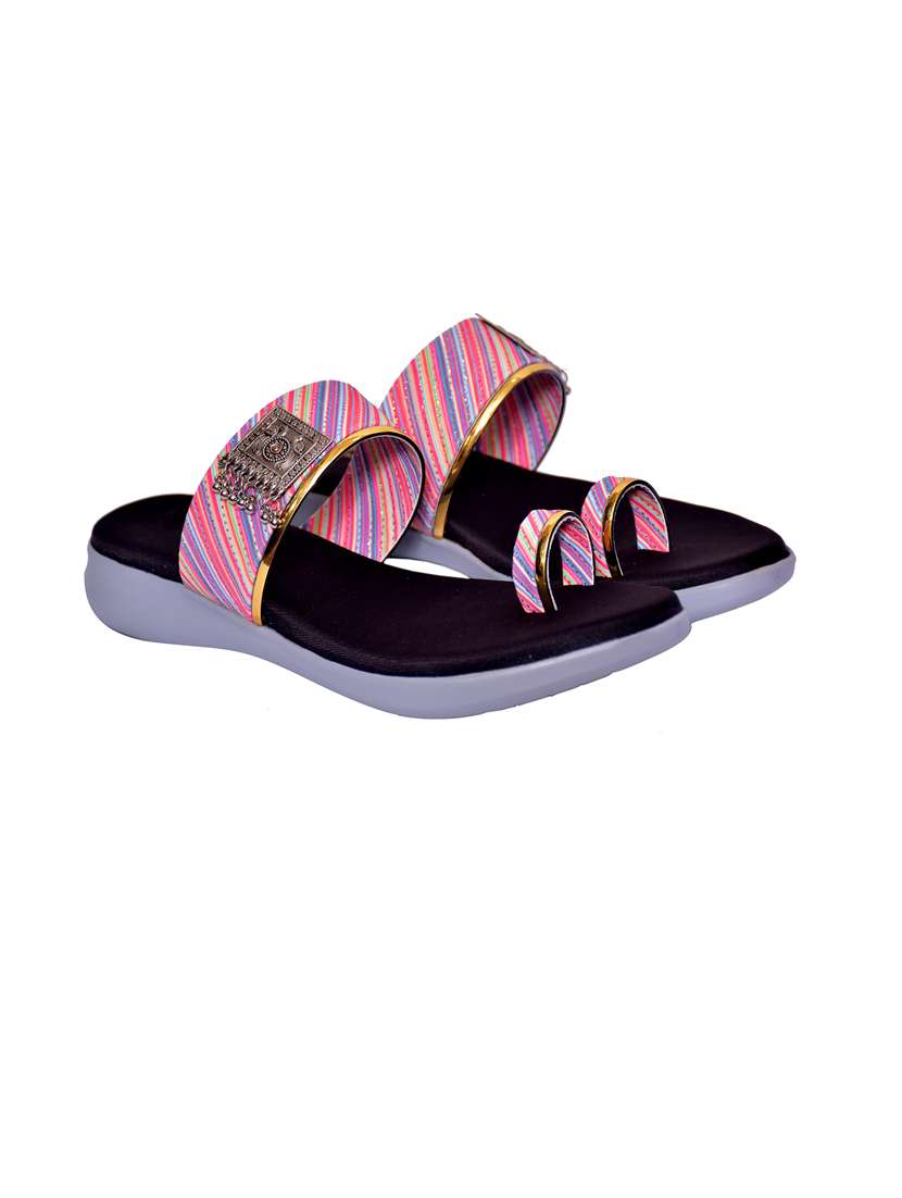 women printed flat sandal - 21340965 -  Standard Image - 1