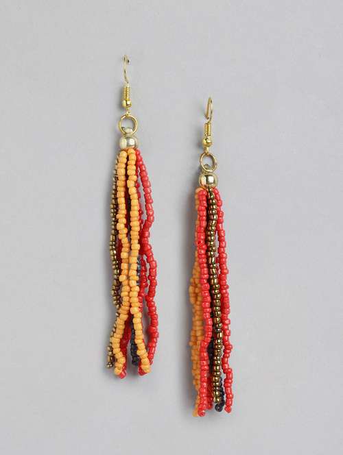 multi colored metal drop earrings - 21341458 -  Standard Image - 0