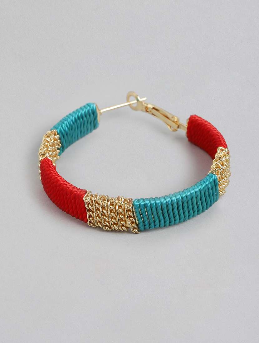 red metal hoop earrings - 21341464 -  Standard Image - 1