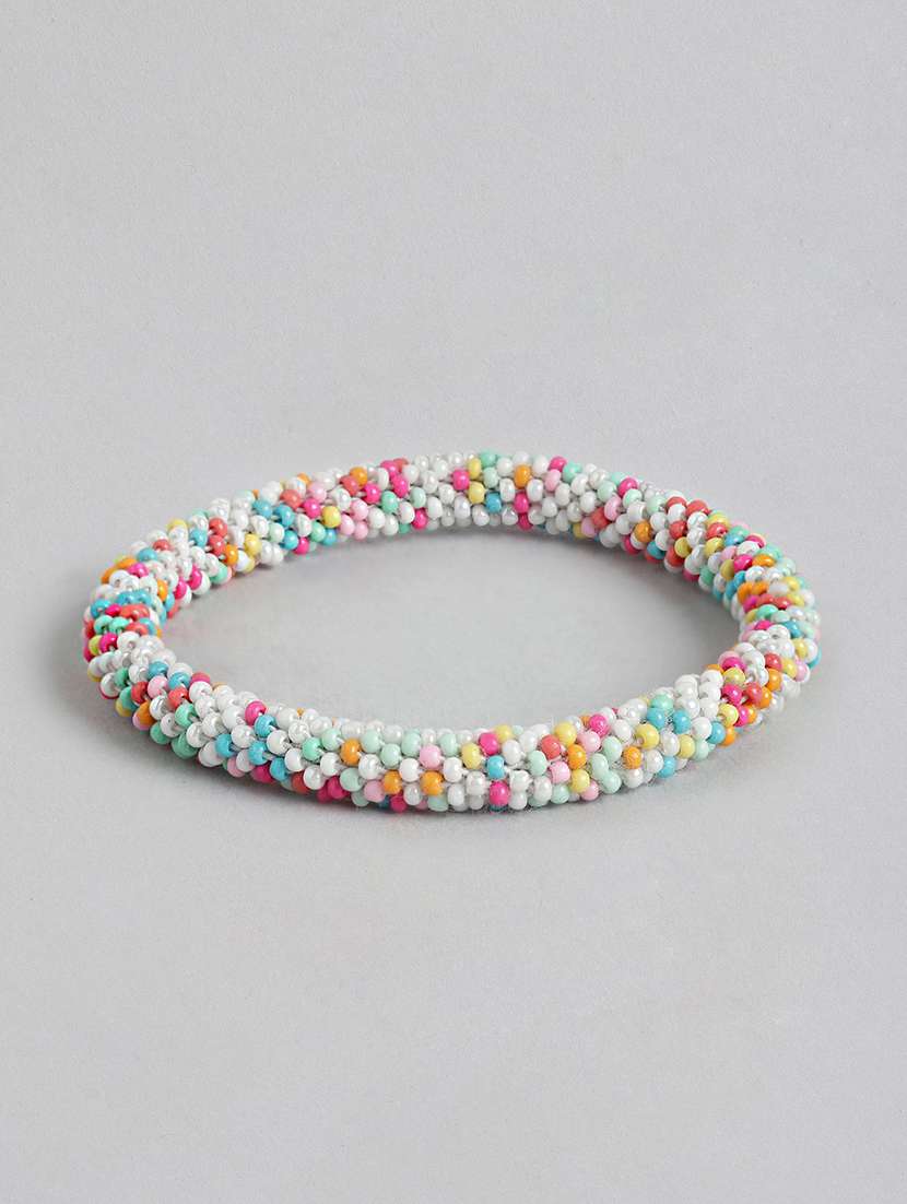 multi colored metal beaded bracelet