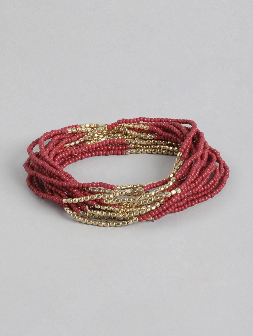 red metal beaded bracelet - 21341475 -  Standard Image - 1