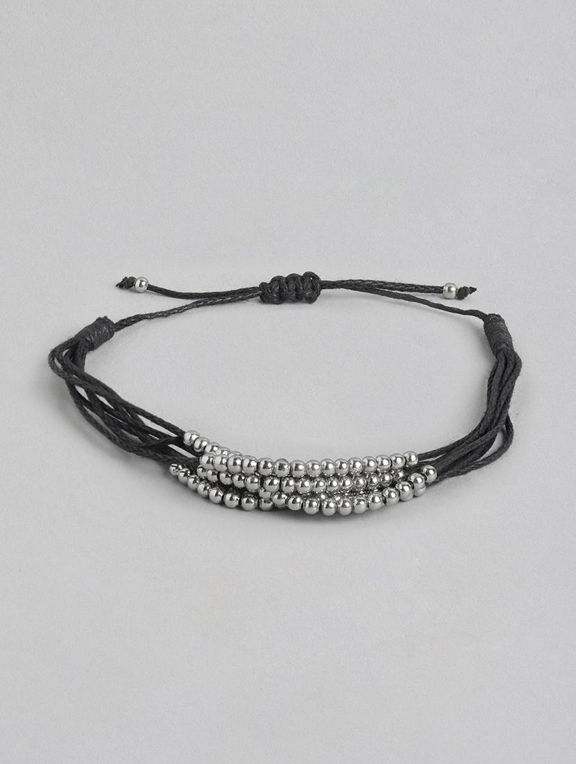 black metal beaded bracelet - 21341478 - Zoom Image - 0