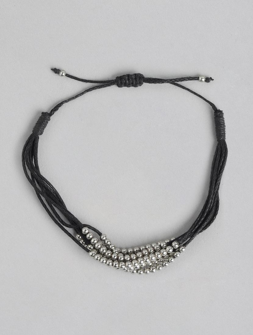black metal beaded bracelet - 21341478 -  Standard Image - 1