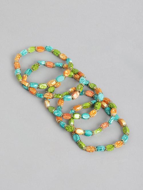 multi colored metal bangle bracelet - 21341481 -  Standard Image - 0