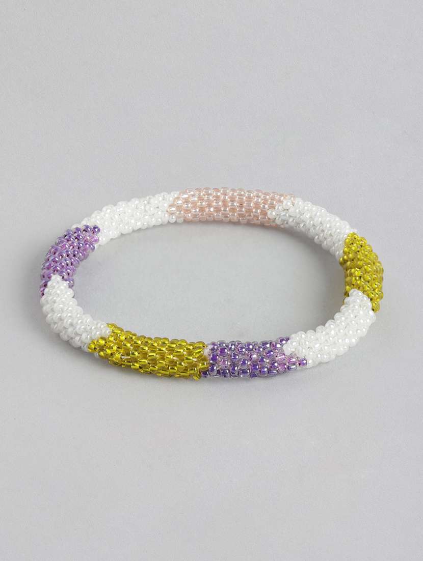 multi colored metal bangle bracelet