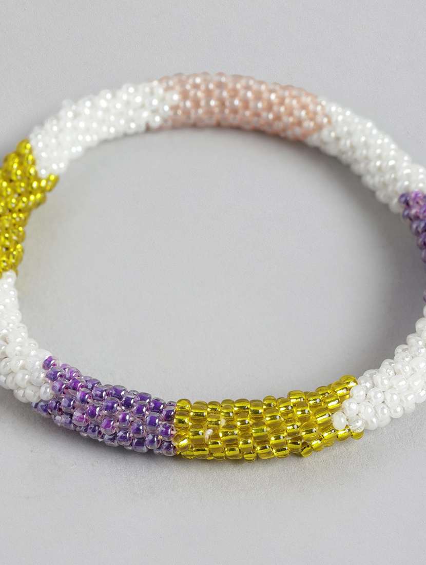 multi colored metal bangle bracelet - 21341486 -  Standard Image - 1