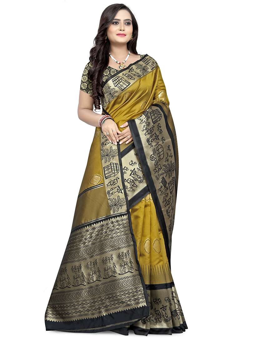 women self design bordered saree with blouse - 21341587 -  Standard Image - 1