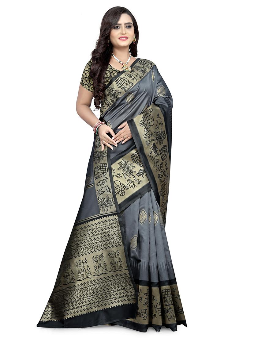 women self design bordered saree with blouse - 21341588 -  Standard Image - 1