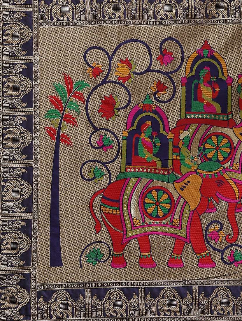 women self design banarasi saree with blouse - 21341593 -  Standard Image - 4