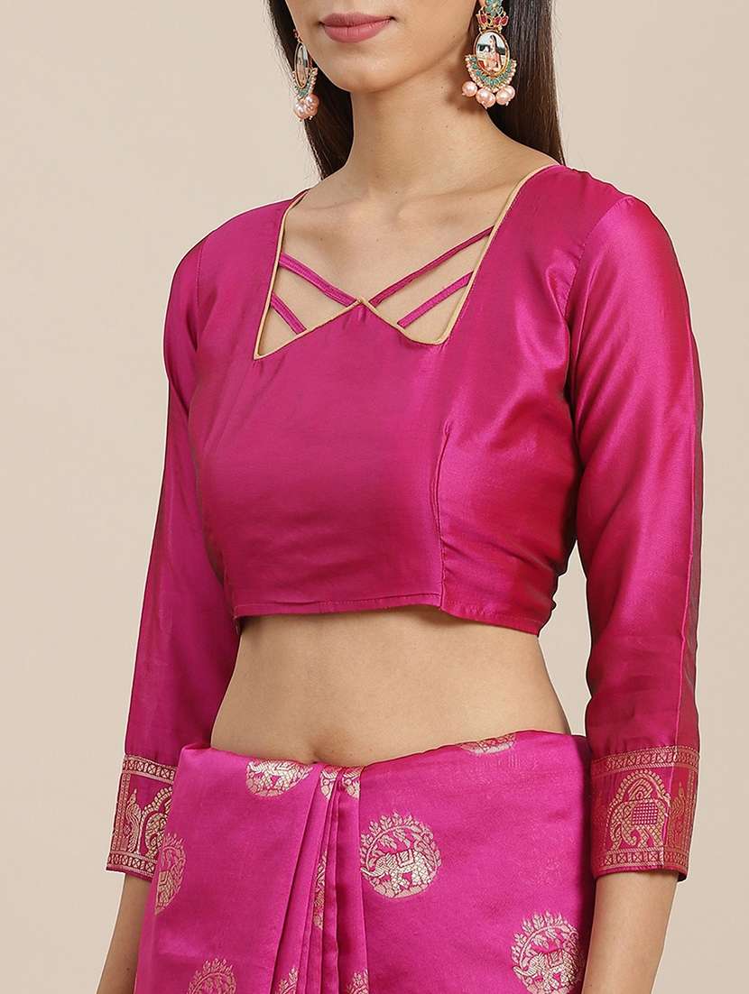 women self design banarasi saree with blouse - 21341594 -  Standard Image - 1