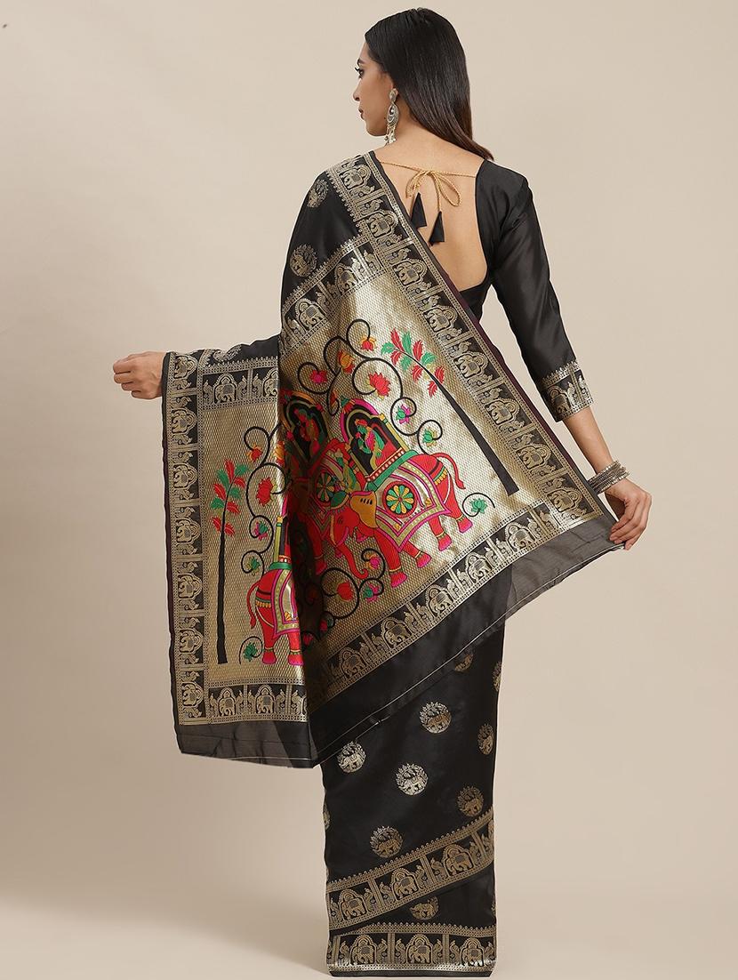 women self design banarasi saree with blouse - 21341595 - Standard Image - 1