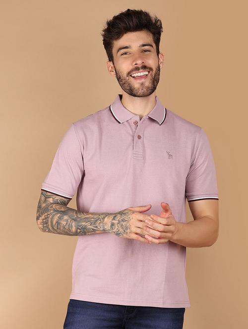 men solid cotton polo t-shirt - 21341792 -  Standard Image - 0