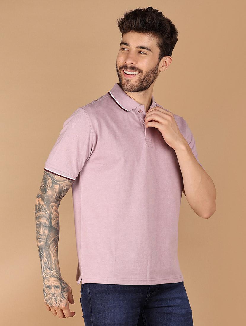 men solid cotton polo t-shirt - 21341792 -  Standard Image - 1