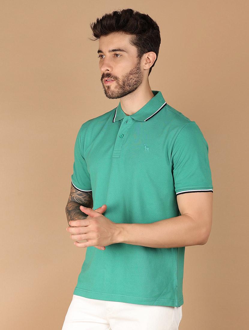 men solid cotton polo t-shirt - 21341794 - Standard Image - 1