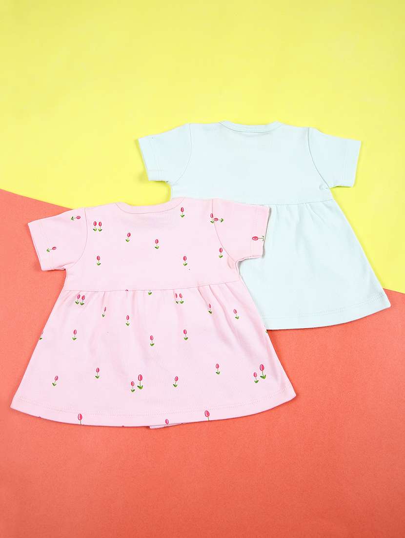girls pack of 2 cotton frocks - 21341894 -  Standard Image - 1