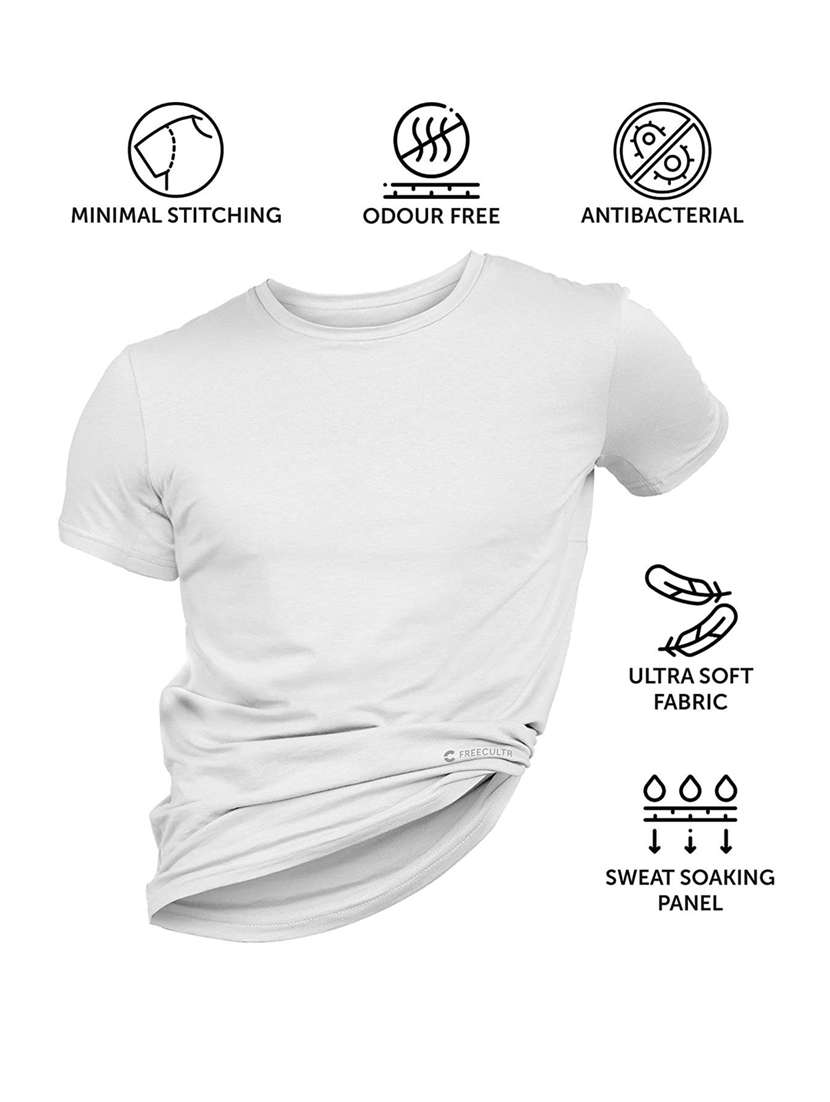 men's solid round neck t-shirt combo - 21343142 -  Standard Image - 4