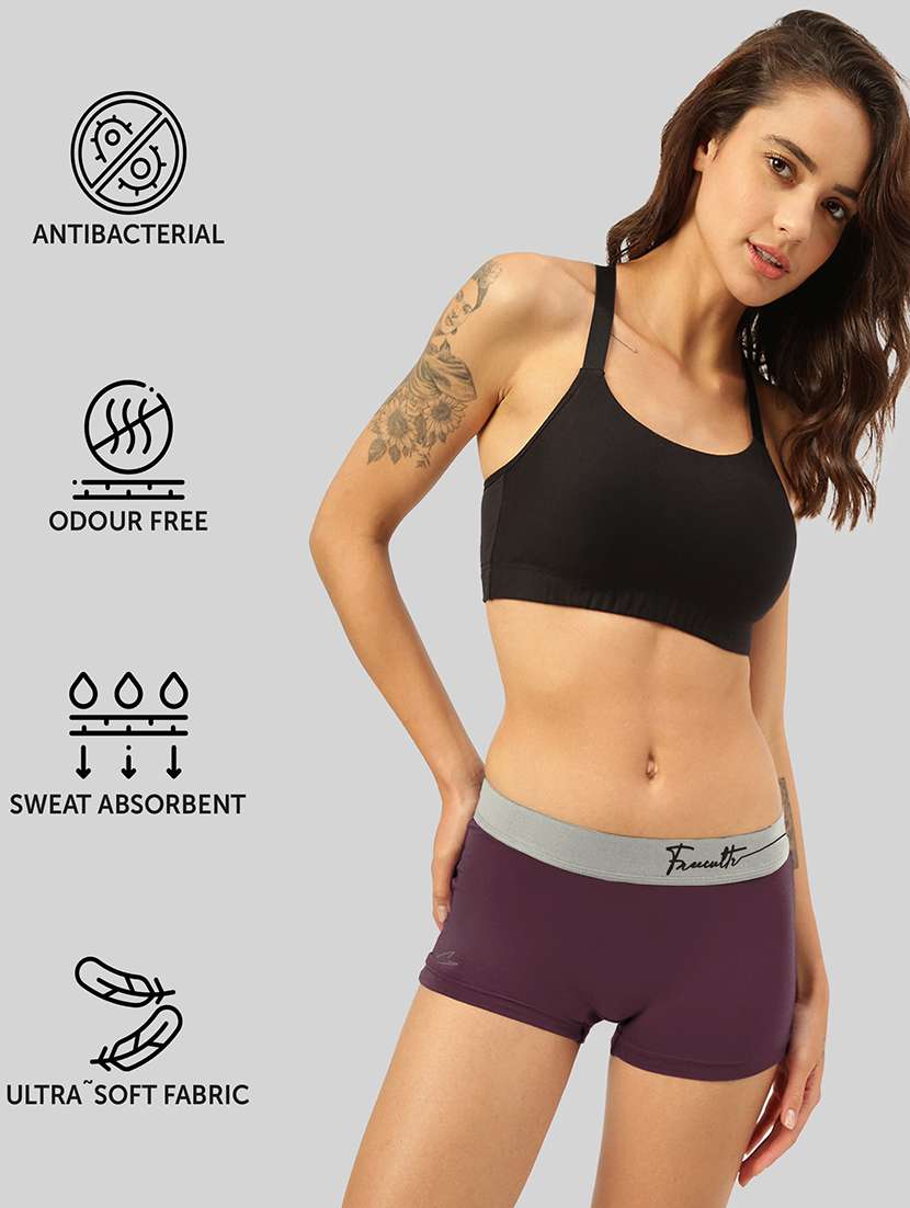 women's solid boy shorts combo - 21343189 -  Standard Image - 1