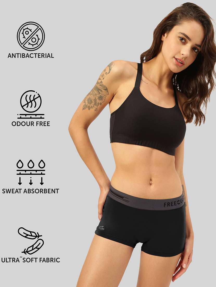 women's solid boy shorts panty combo - 21343301 -  Standard Image - 1