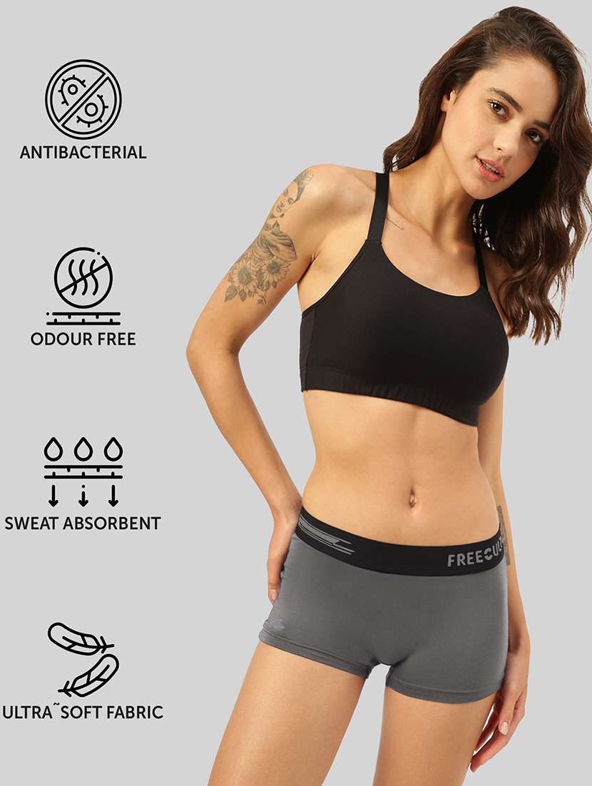 women's solid boy shorts panty combo - 21343327 -  Standard Image - 1