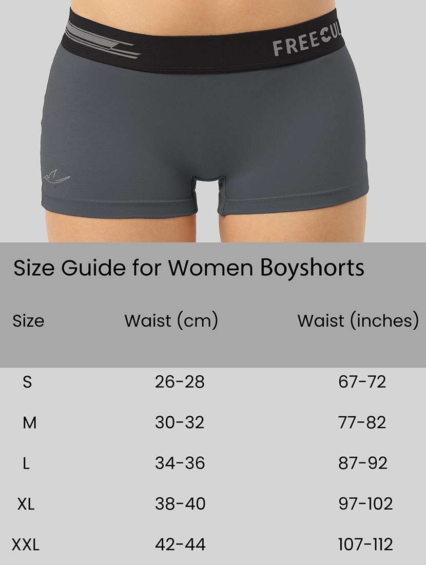 Grey Modal Boy Shorts Panty - 21343337 -  Standard Image - 4