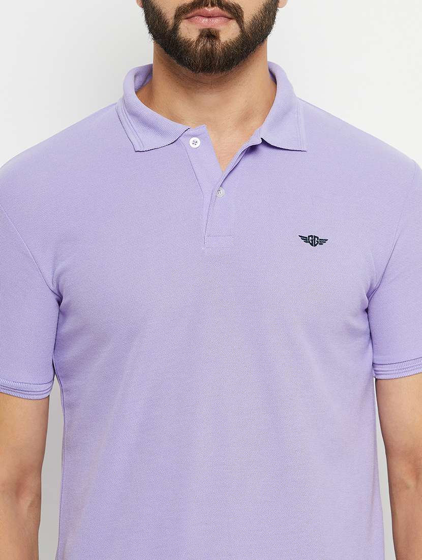 men solid cotton polo t-shirt - 21343895 -  Standard Image - 4