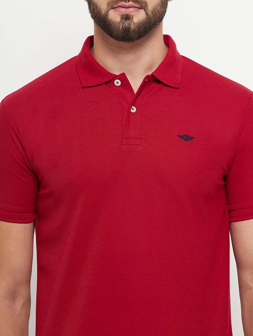 men polo neck solid t-shirt - 21343896 -  Standard Image - 4