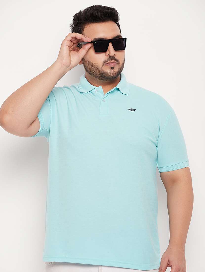men polo neck placement print t-shirt - 21343915 -  Standard Image - 1