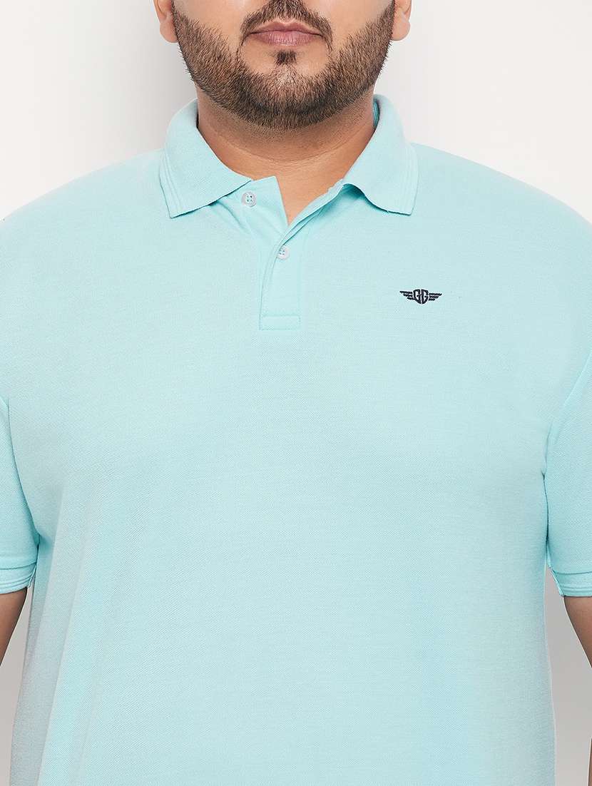 men polo neck placement print t-shirt - 21343915 -  Standard Image - 4