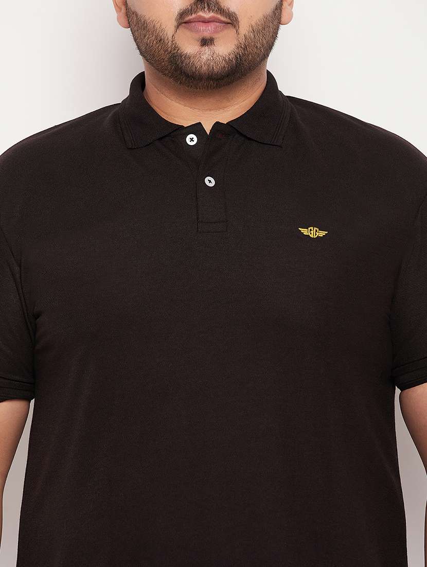 men polo neck solid t-shirt - 21343917 -  Standard Image - 4