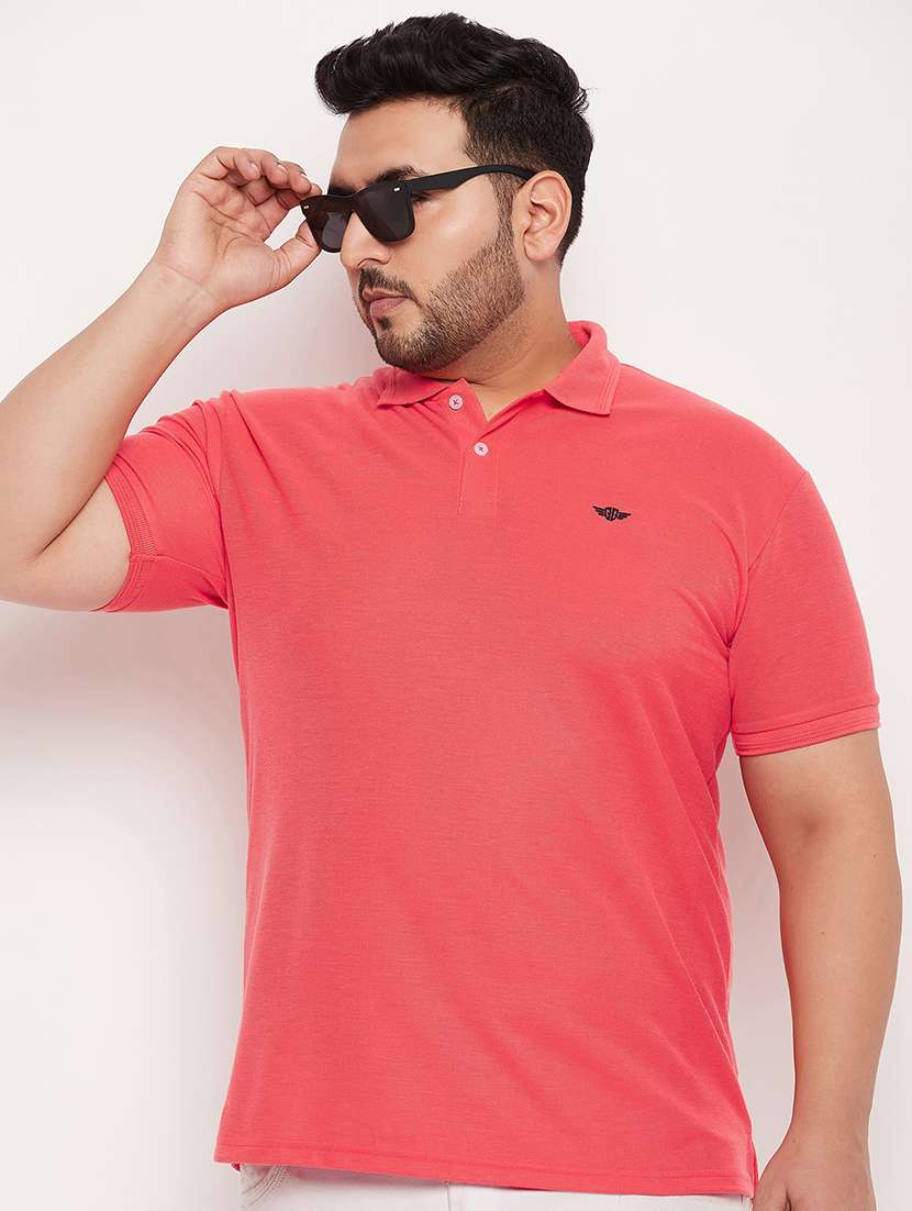 men polo neck solid t-shirt - 21343918 -  Standard Image - 1