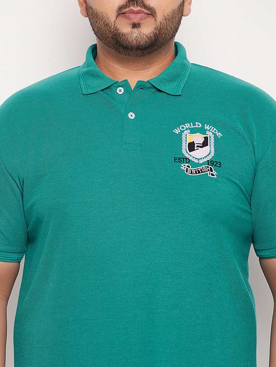 men polo neck placement print t-shirt - 21343929 -  Standard Image - 4