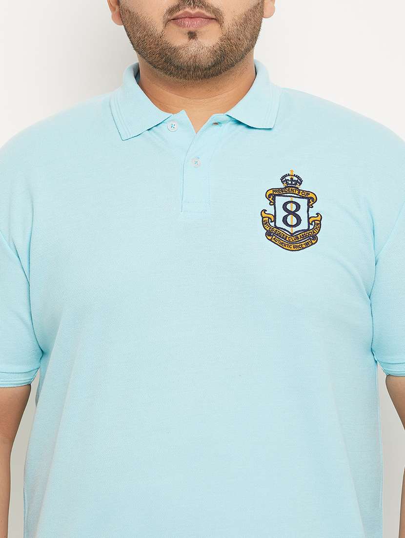 men polo neck placement print t-shirt - 21343930 -  Standard Image - 4