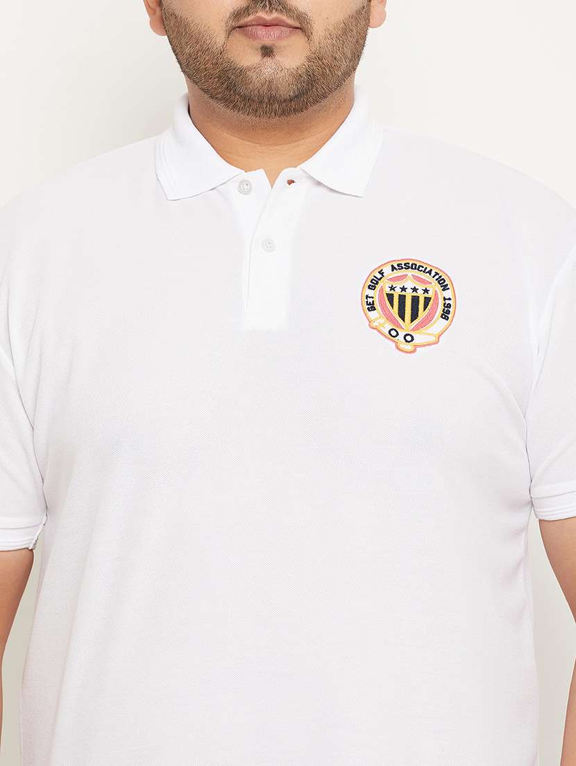 men polo neck placement print t-shirt - 21343937 -  Standard Image - 4