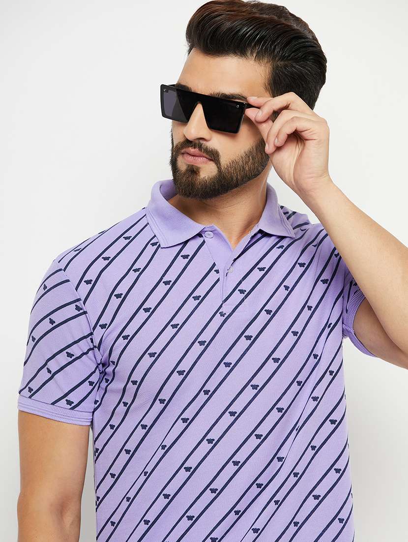 men polo neck printed t-shirt - 21343962 -  Standard Image - 1