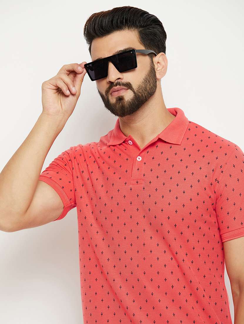 men polo neck printed t-shirt - 21343967 -  Standard Image - 1