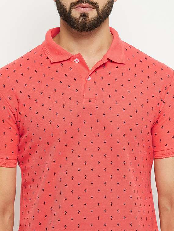 men polo neck printed t-shirt - 21343967 -  Standard Image - 4