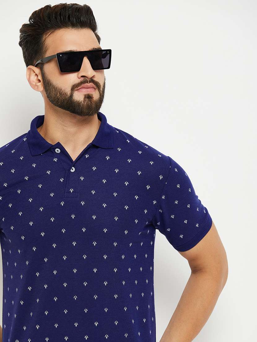 men polo neck printed t-shirt - 21343970 -  Standard Image - 1