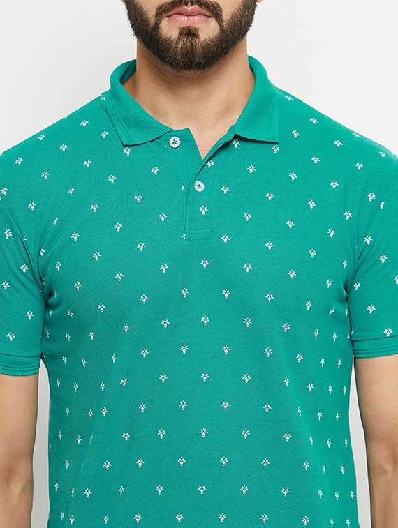 men polo neck printed t-shirt - 21343972 -  Standard Image - 4