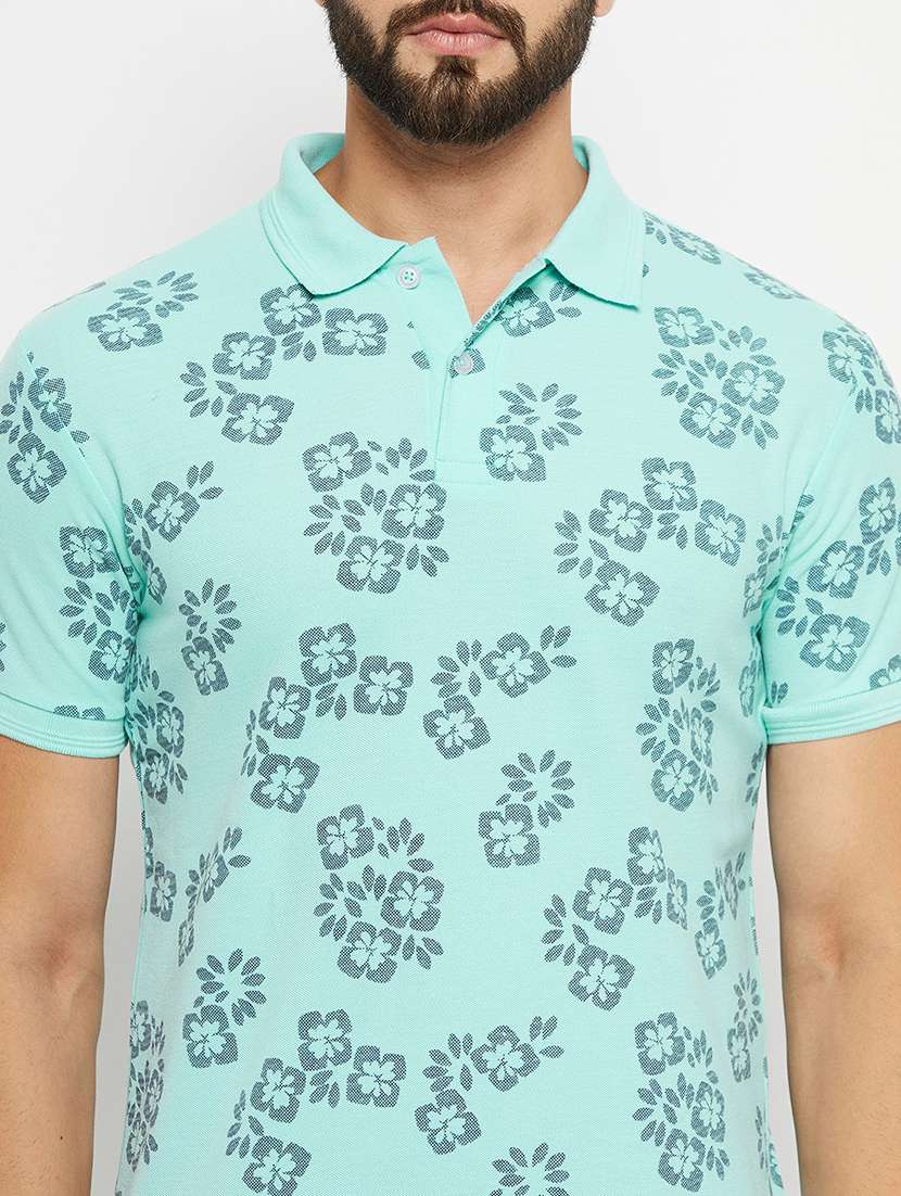 men all over print polo t-shirt - 21343974 -  Standard Image - 4