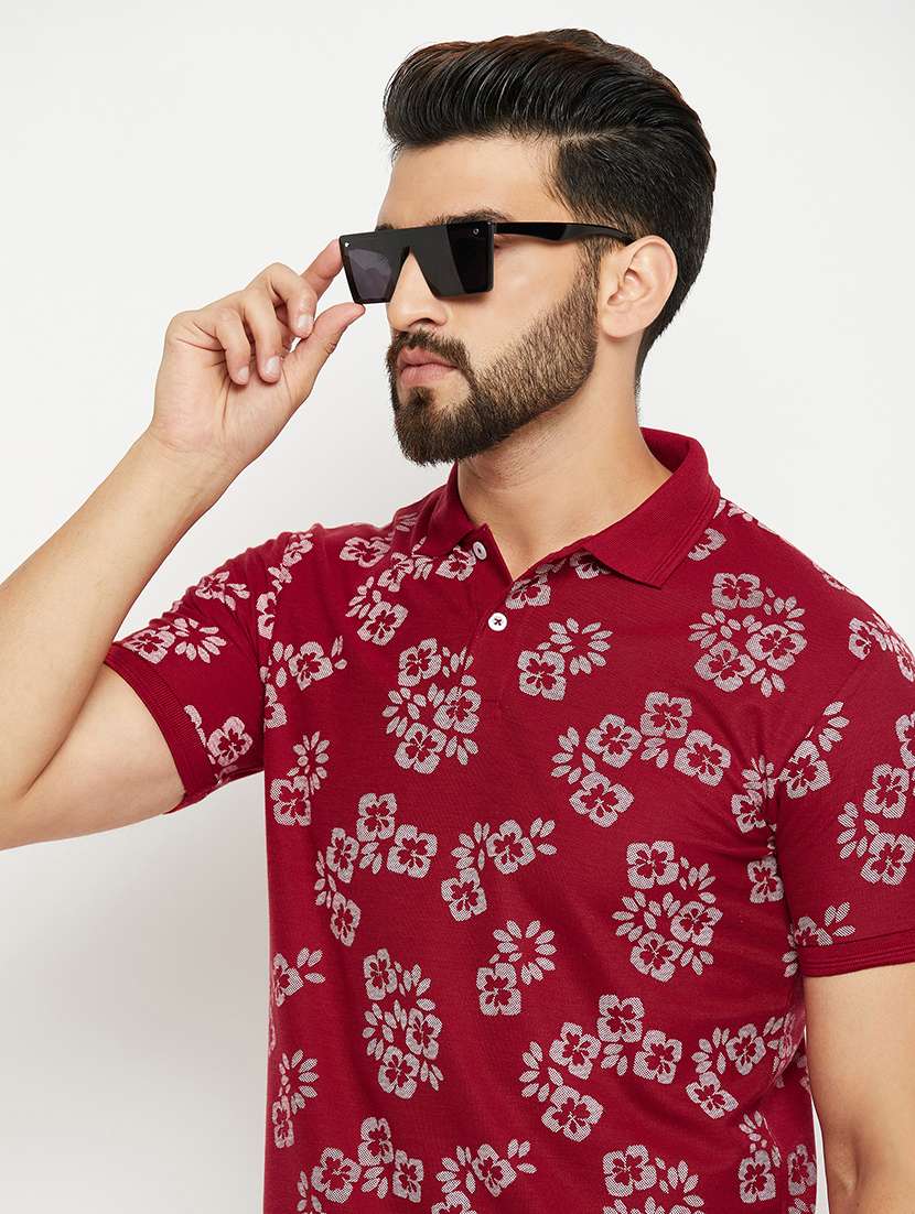 men all over print polo t-shirt - 21343976 -  Standard Image - 1